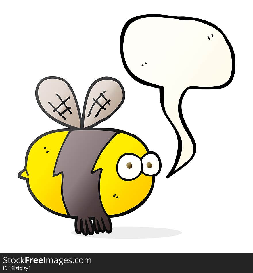 speech bubble cartoon bee