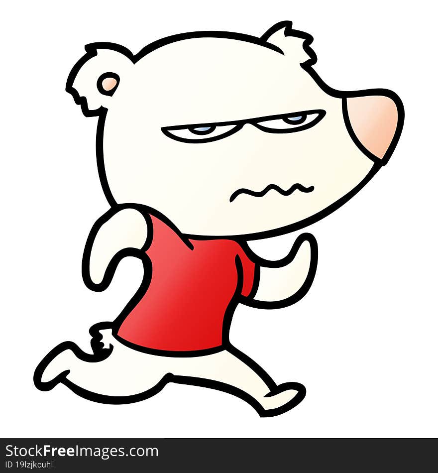 angry bear polar cartoon. angry bear polar cartoon