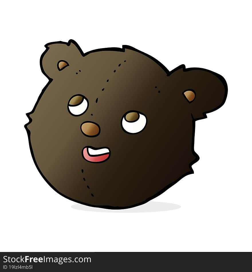 cartoon black bear face