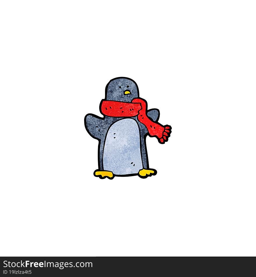 cartoon christmas penguin