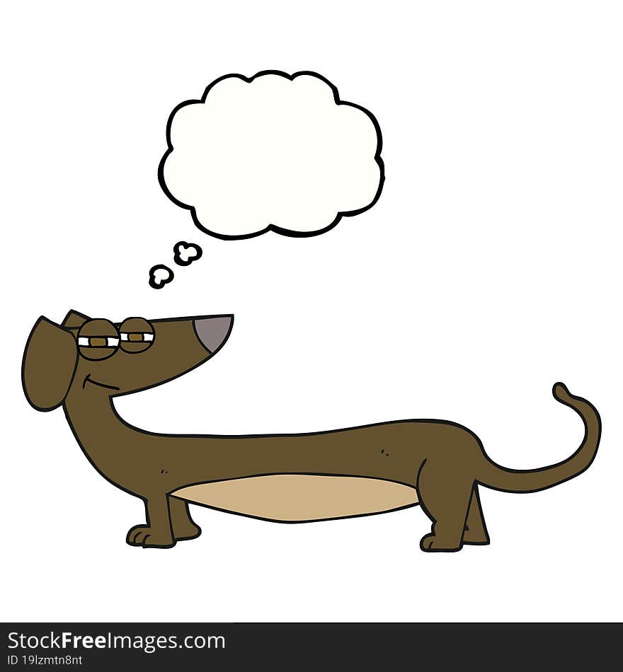 Thought Bubble Cartoon Dachshund