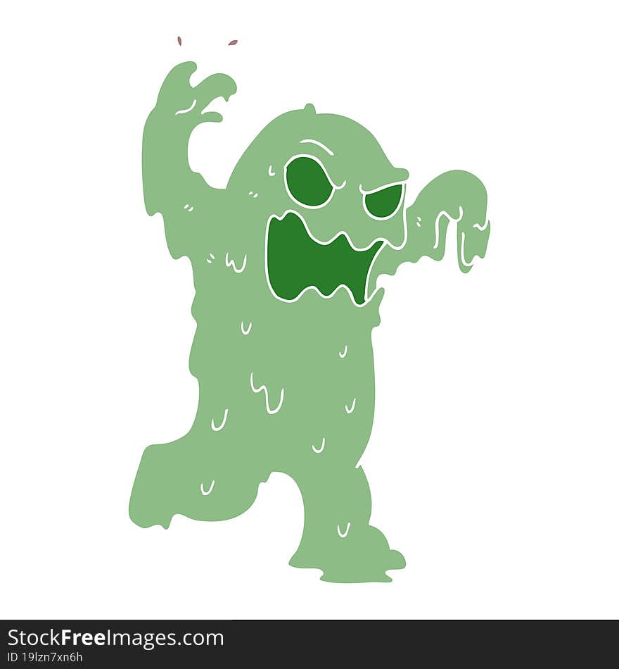 cartoon doodle slime monster