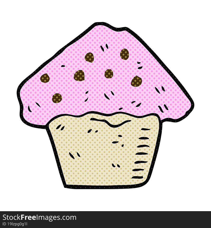 cartoon strawberry muffin