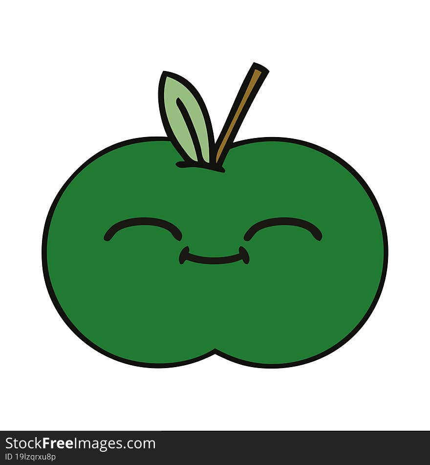 cute cartoon juicy apple