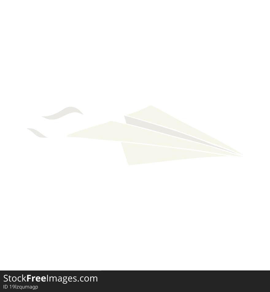 flat color style cartoon paper airplane