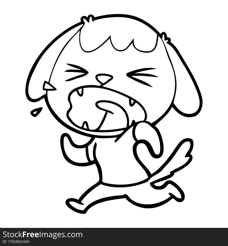 cute cartoon dog barking. cute cartoon dog barking