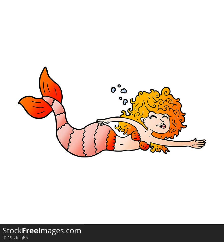 cartoon mermaid. cartoon mermaid