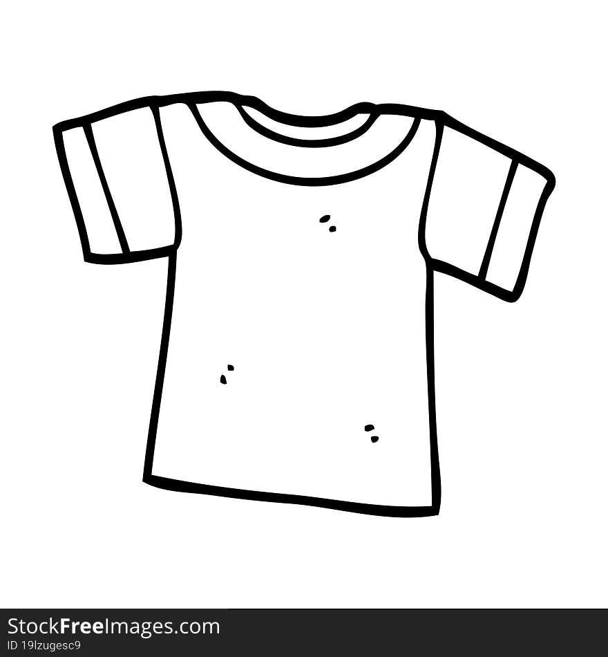 line drawing cartoon tee shirt