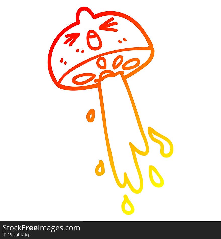 warm gradient line drawing cartoon squirting lemon