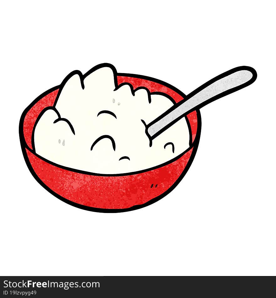 cartoon bowl of porridge. cartoon bowl of porridge