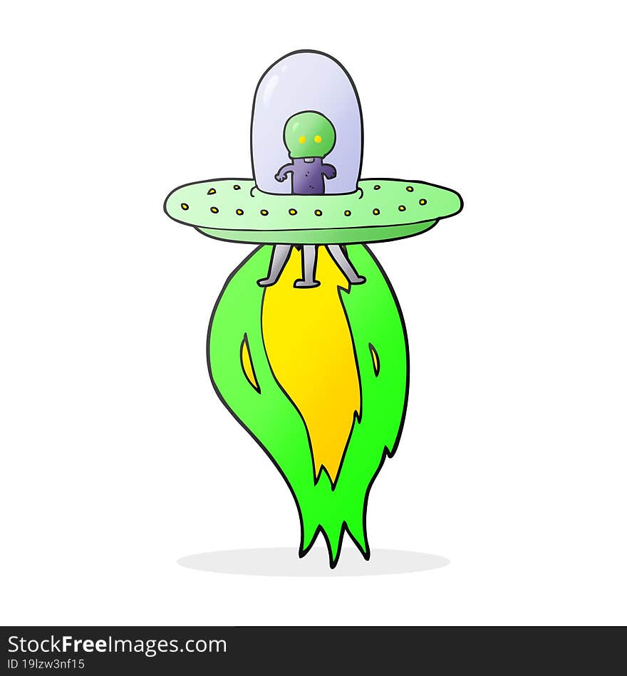 cartoon flying saucer