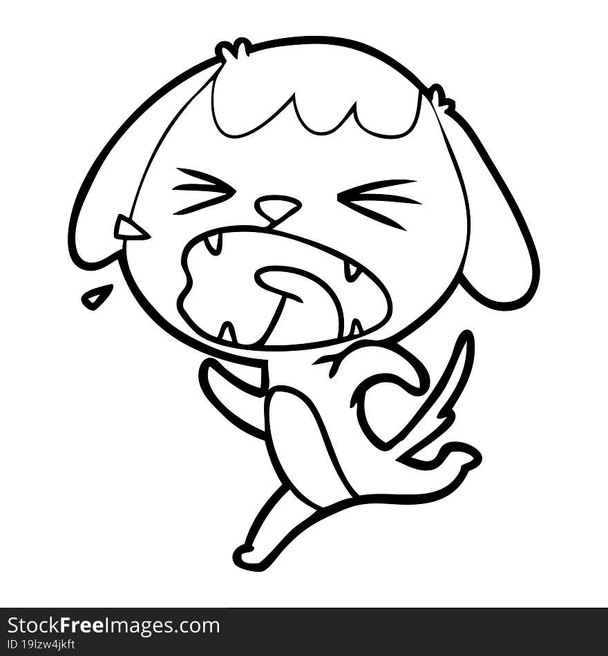 cute cartoon dog barking. cute cartoon dog barking