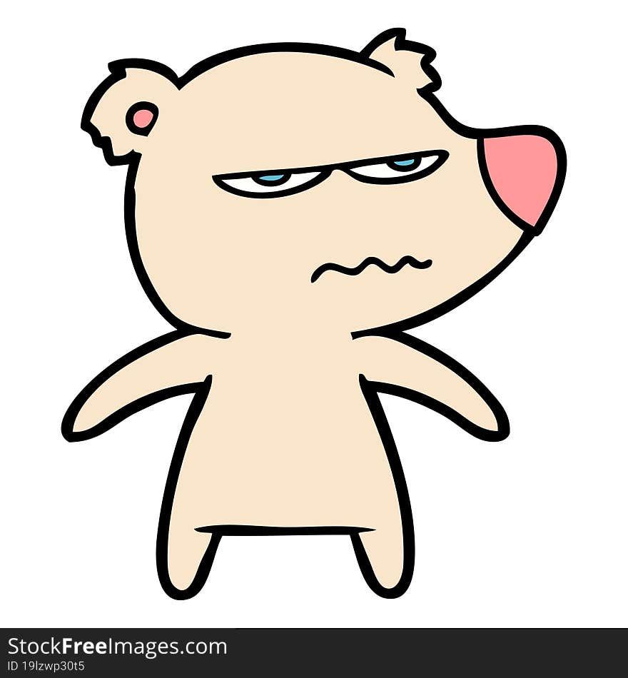 angry bear cartoon. angry bear cartoon