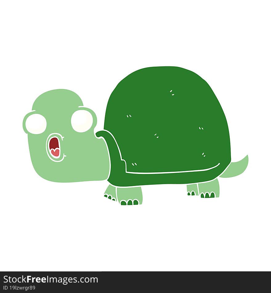 cartoon doodle shocked turtle