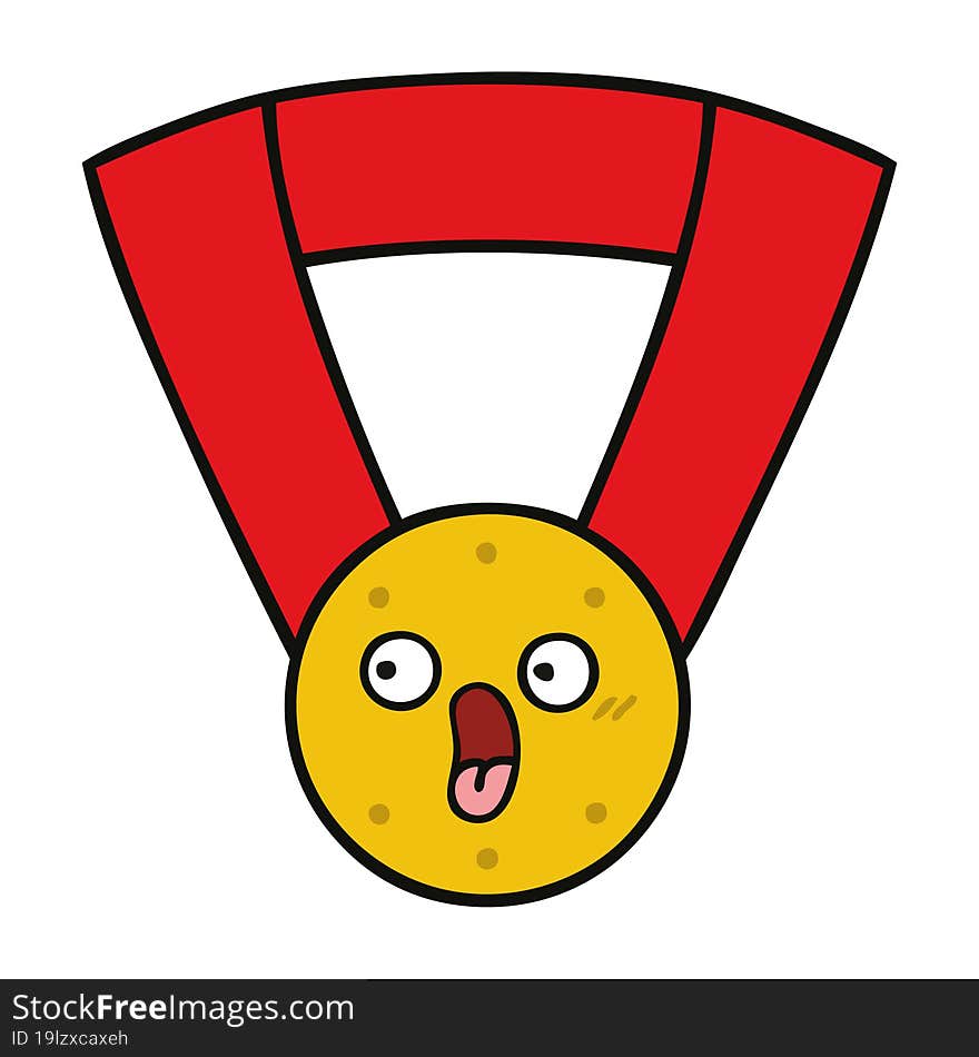 cute cartoon gold medal