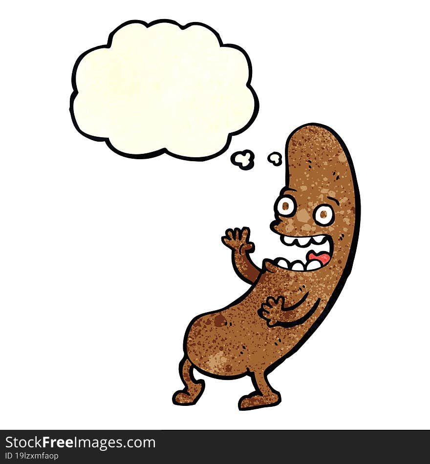 Cartoon Sausage With Thought Bubble