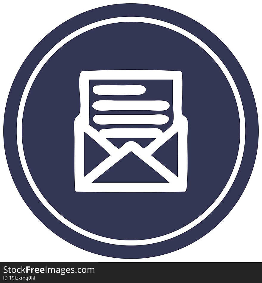 envelope letter circular icon