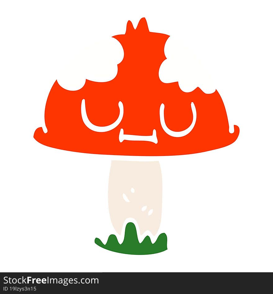 cartoon doodle poisonous toadstool