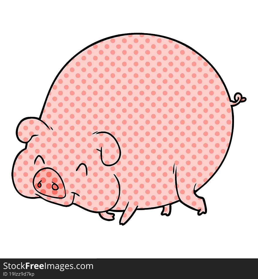 cartoon pig. cartoon pig