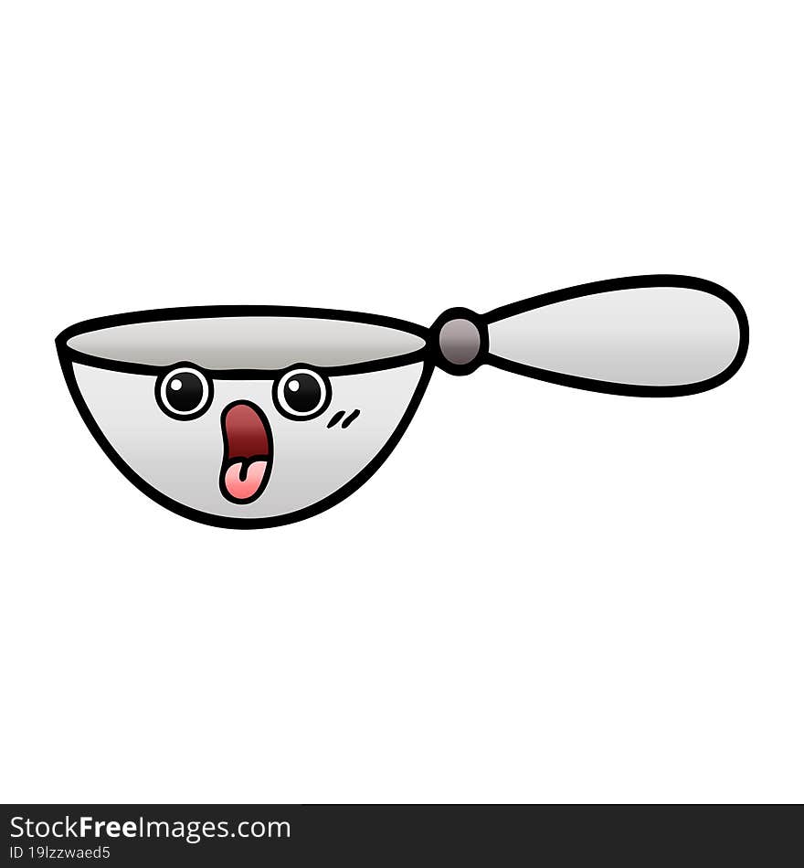 Gradient Shaded Cartoon Measuring Spoon