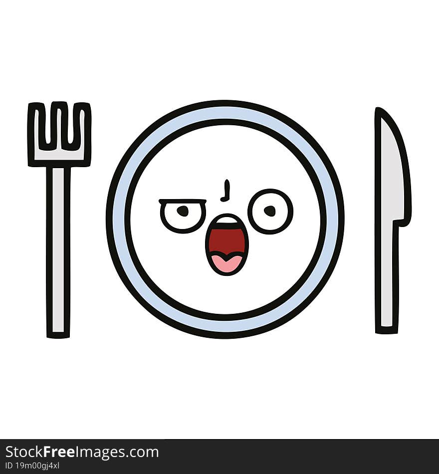 cute cartoon dinner plate