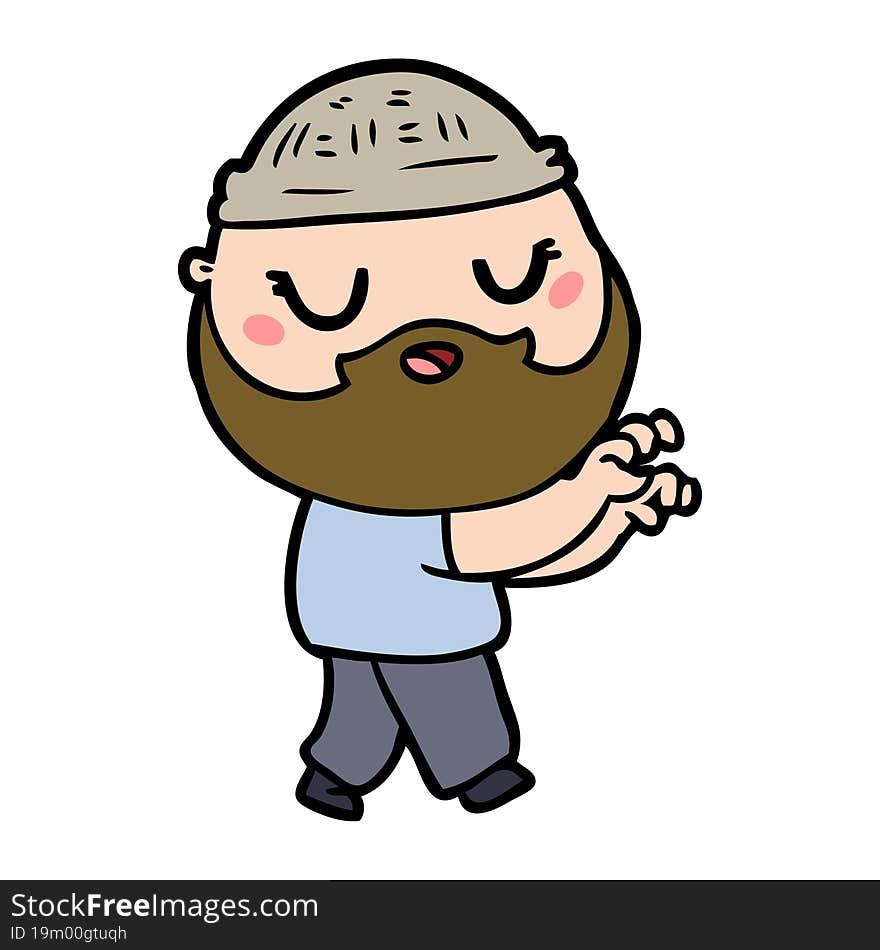 cartoon man with beard. cartoon man with beard