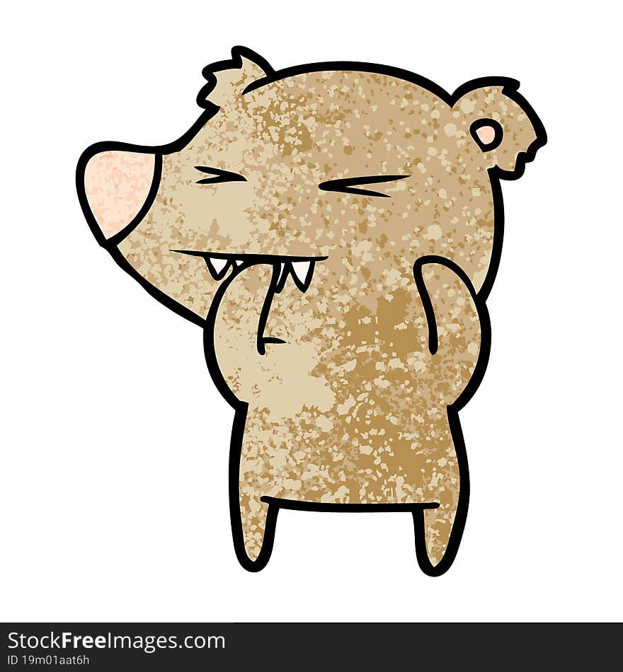 angry bear cartoon. angry bear cartoon