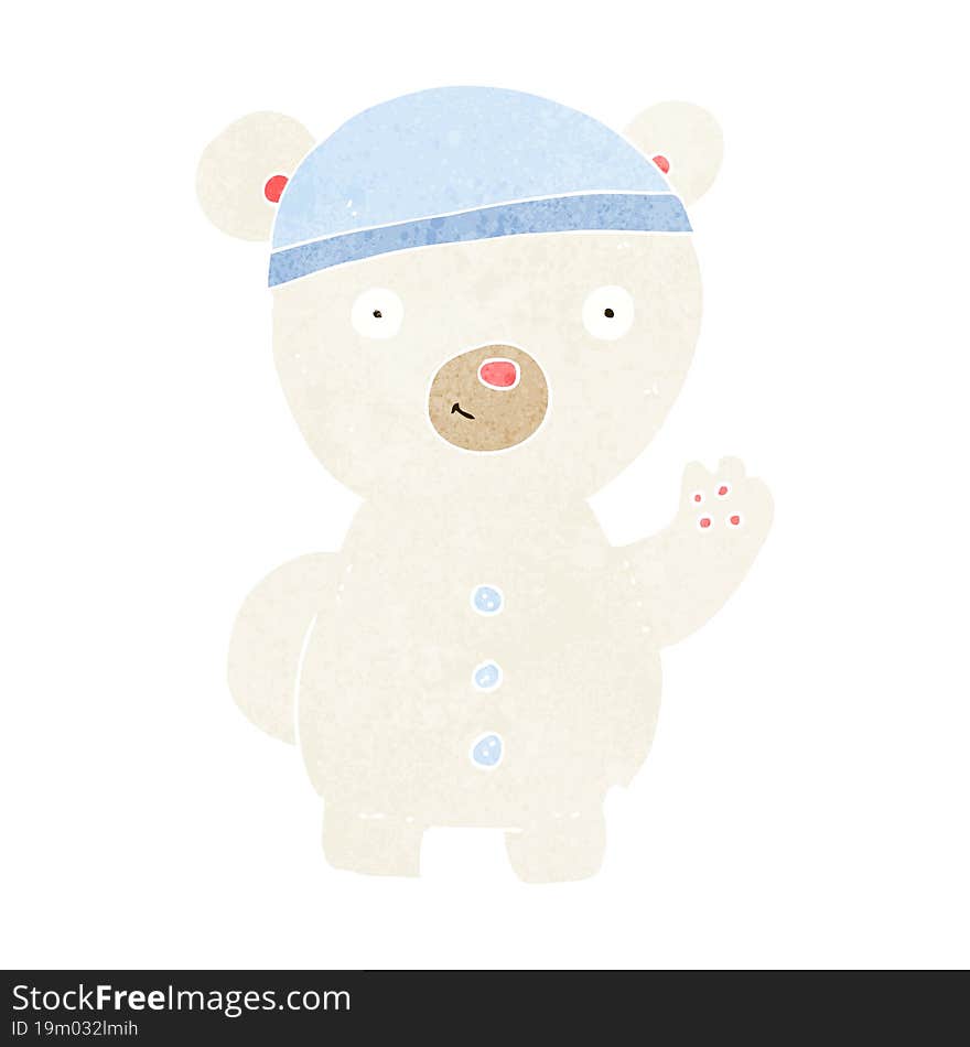 cartoon polar bear cub