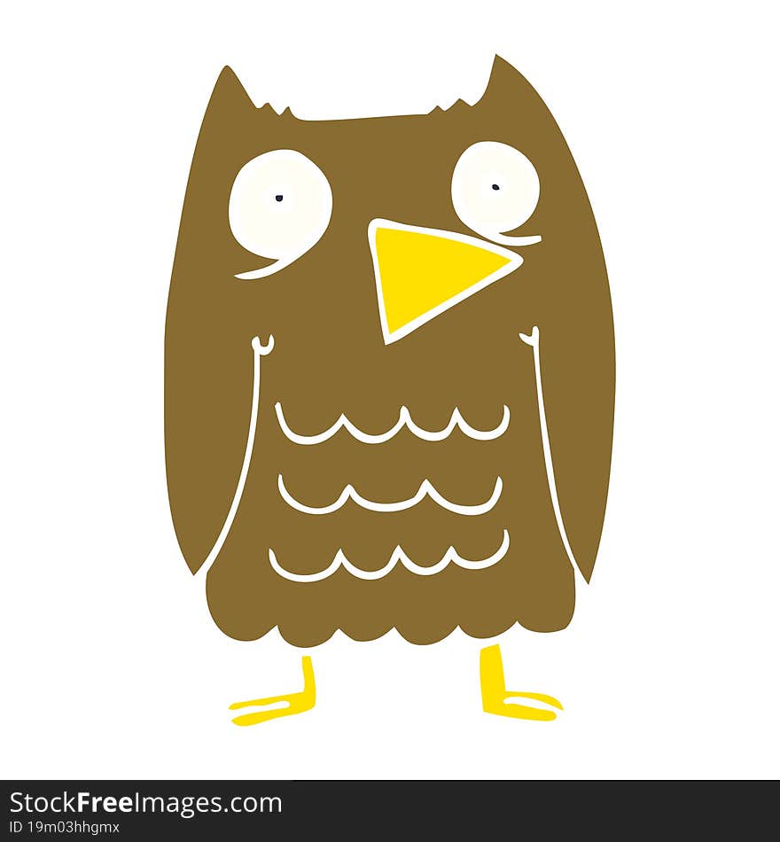 funny cartoon doodle owl