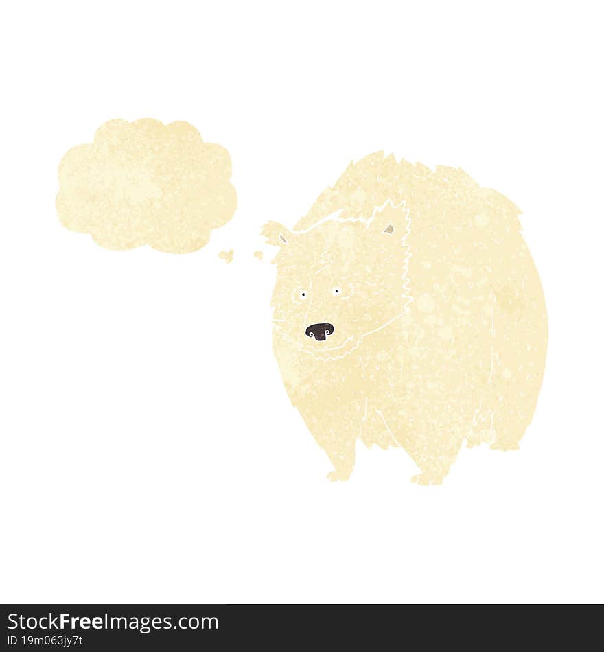 Huge Polar Bear Cartoon With Thought Bubble