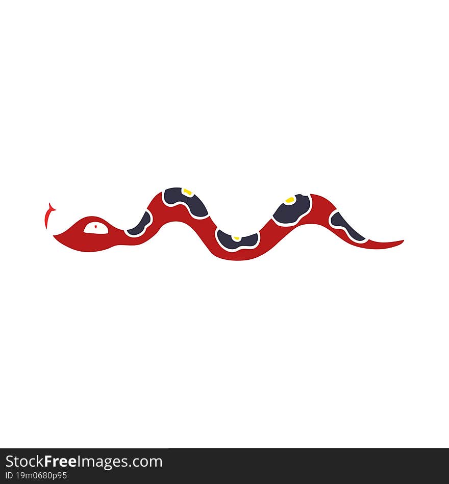 cartoon doodle snake