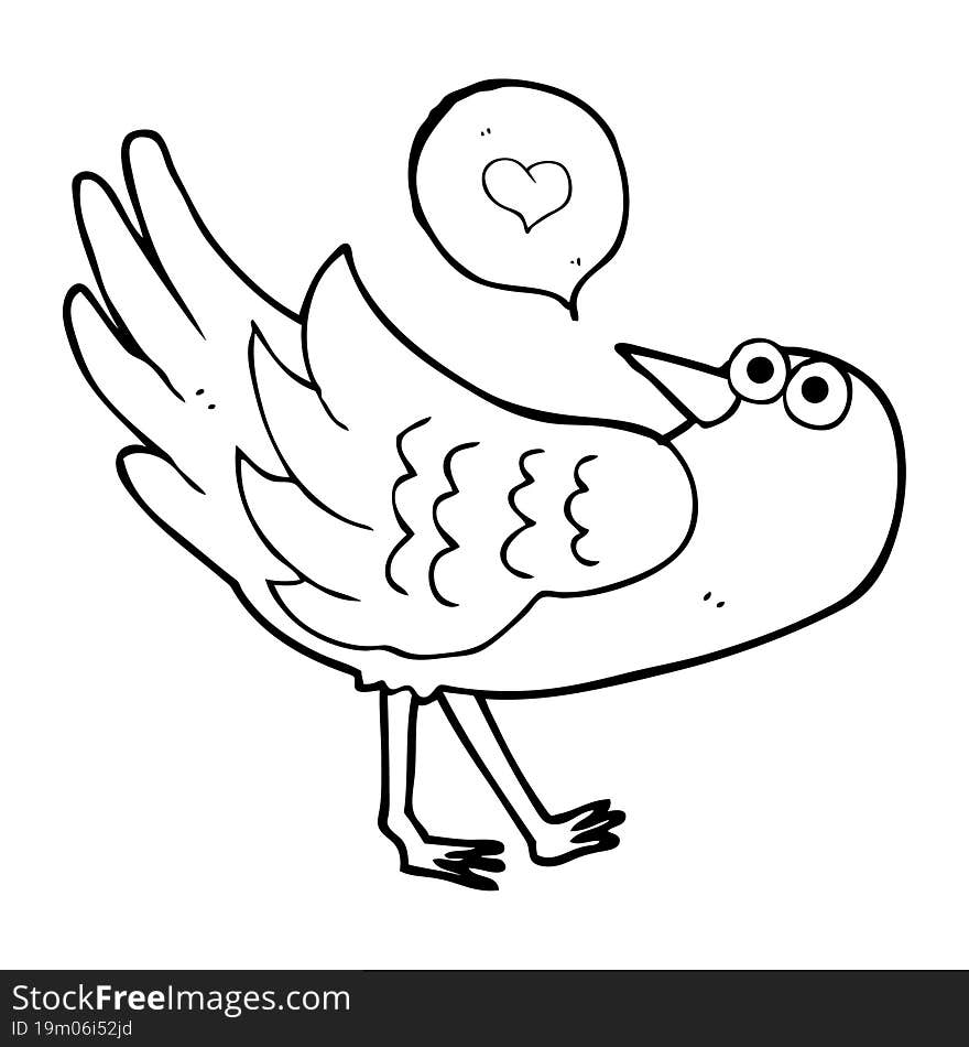 Speech Bubble Cartoon Bird