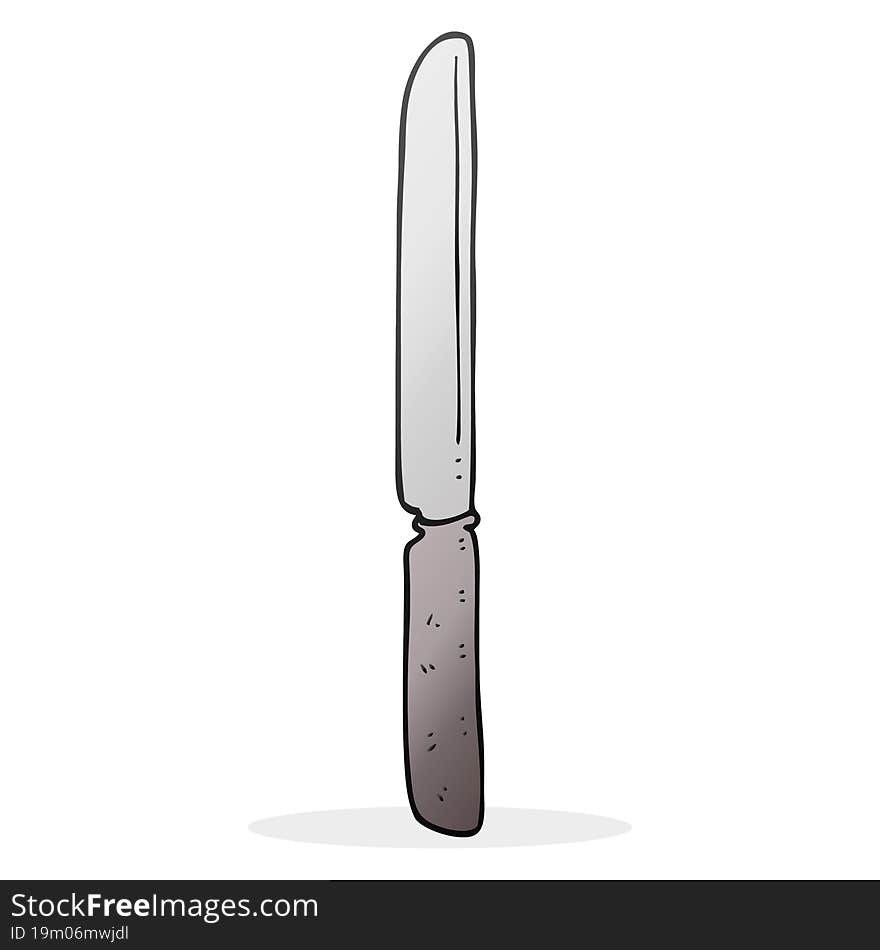 freehand drawn cartoon cutlery knife