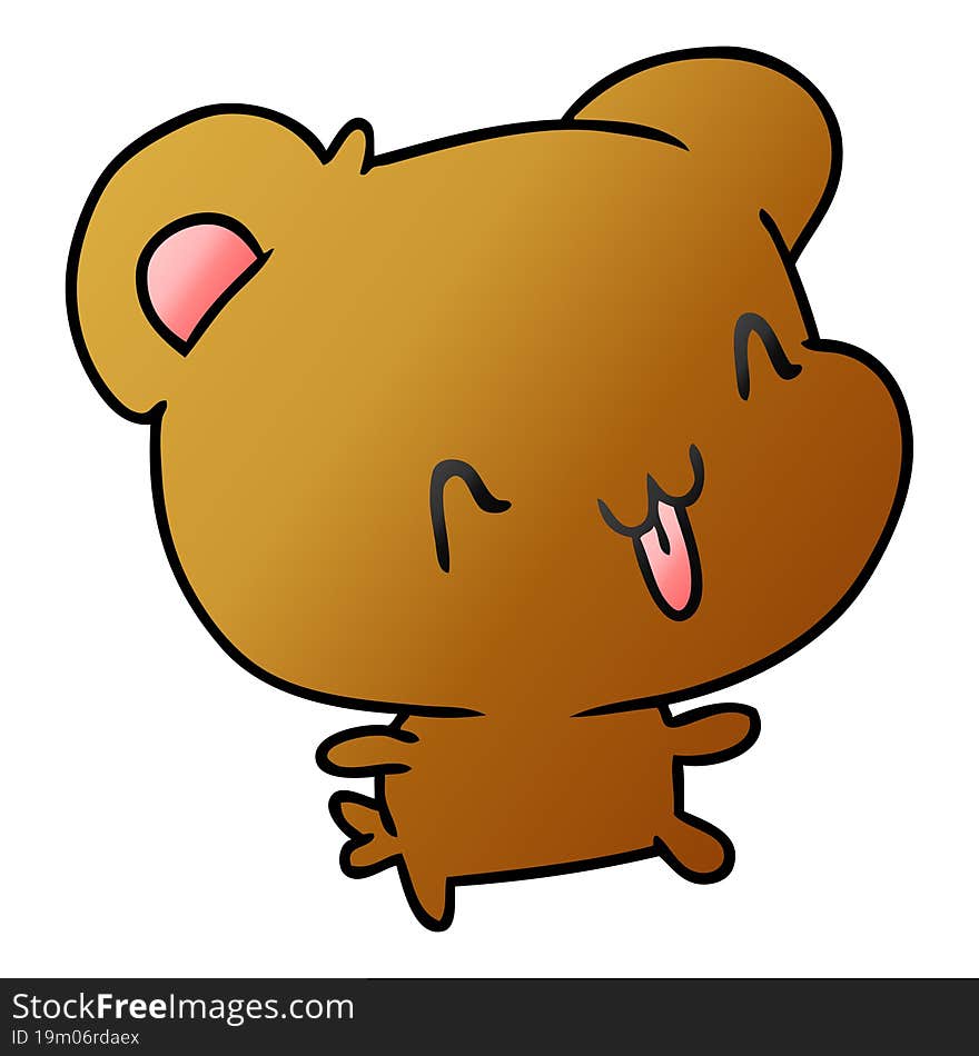 gradient cartoon kawaii cute happy bear