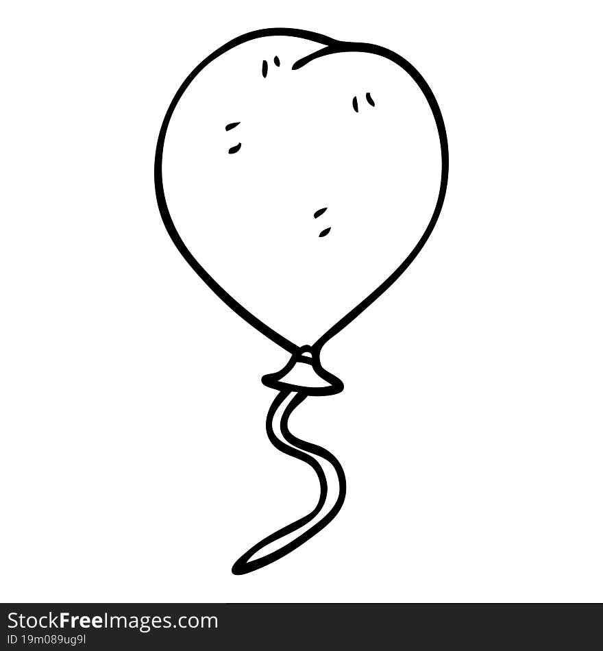 line drawing cartoon balloon