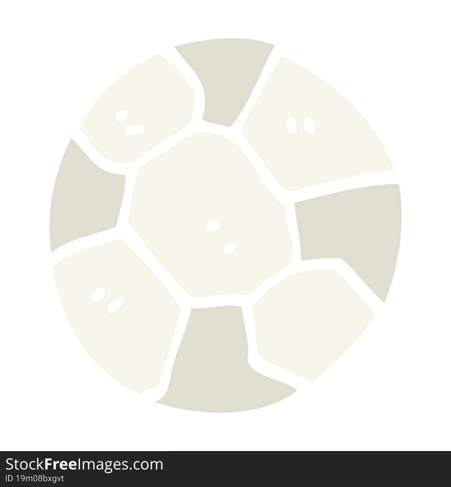 Flat Color Illustration Cartoon Soccer Ball