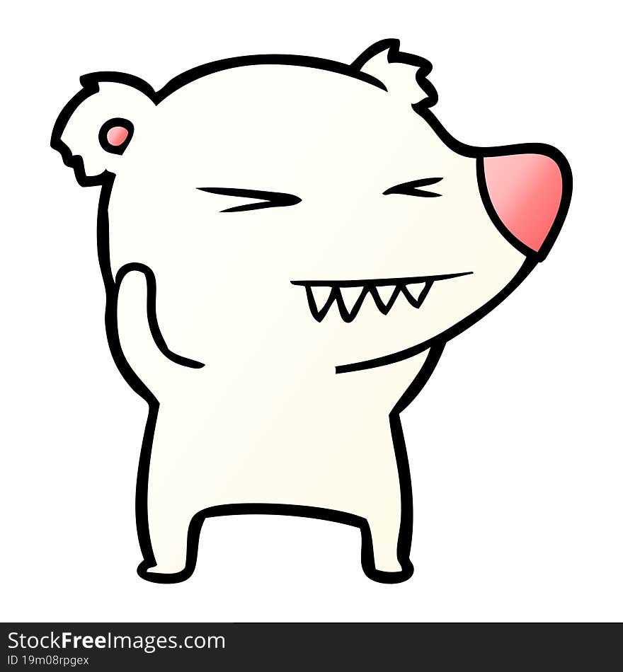 angry polar bear cartoon. angry polar bear cartoon