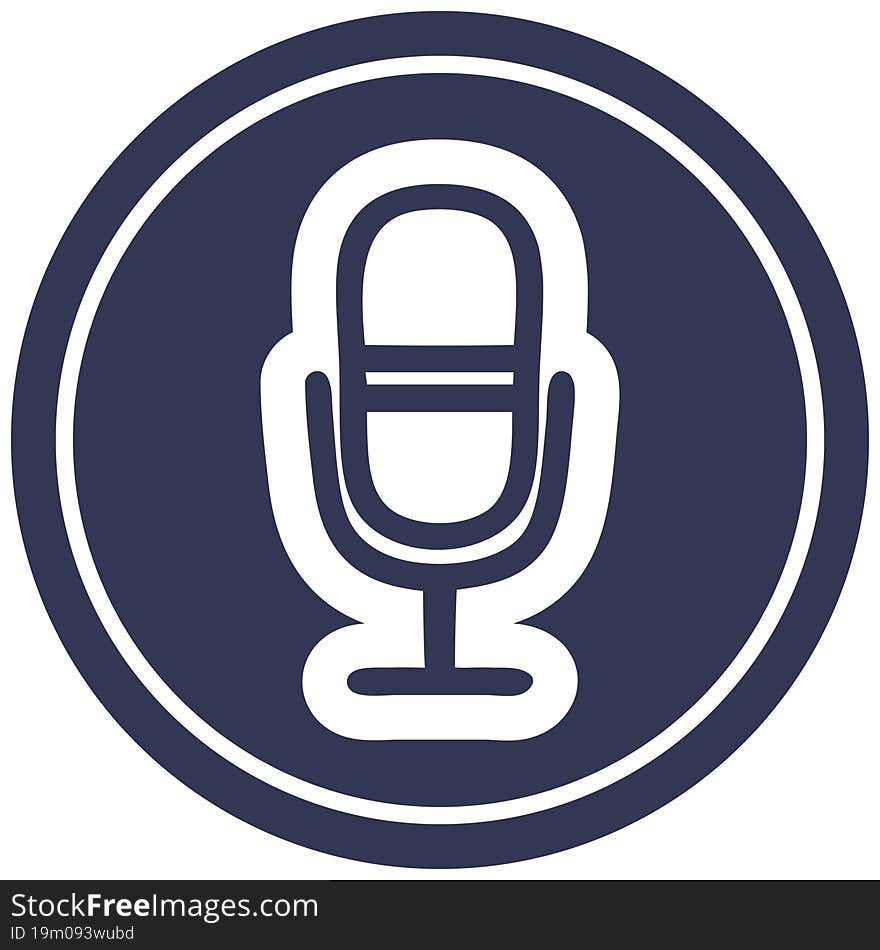 microphone recording circular icon