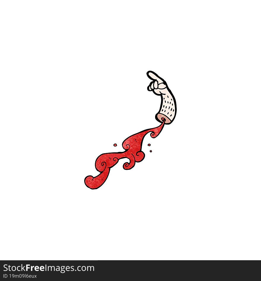 cartoon severed arm