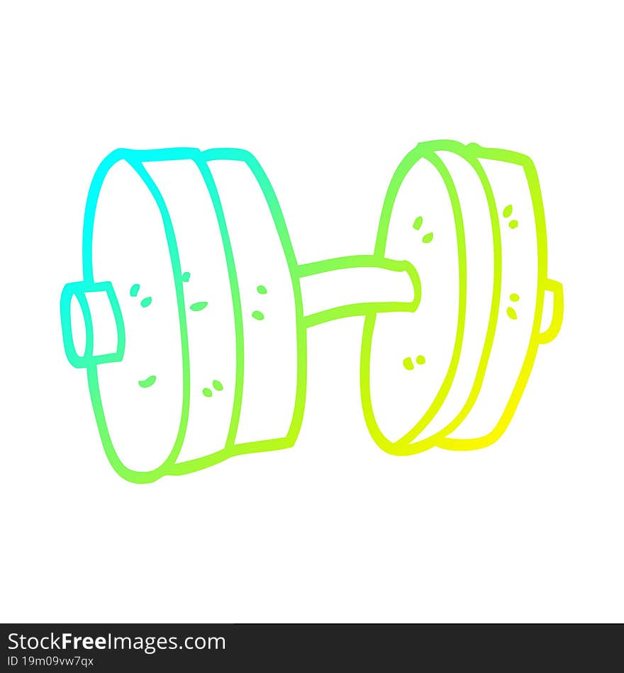 cold gradient line drawing cartoon weights