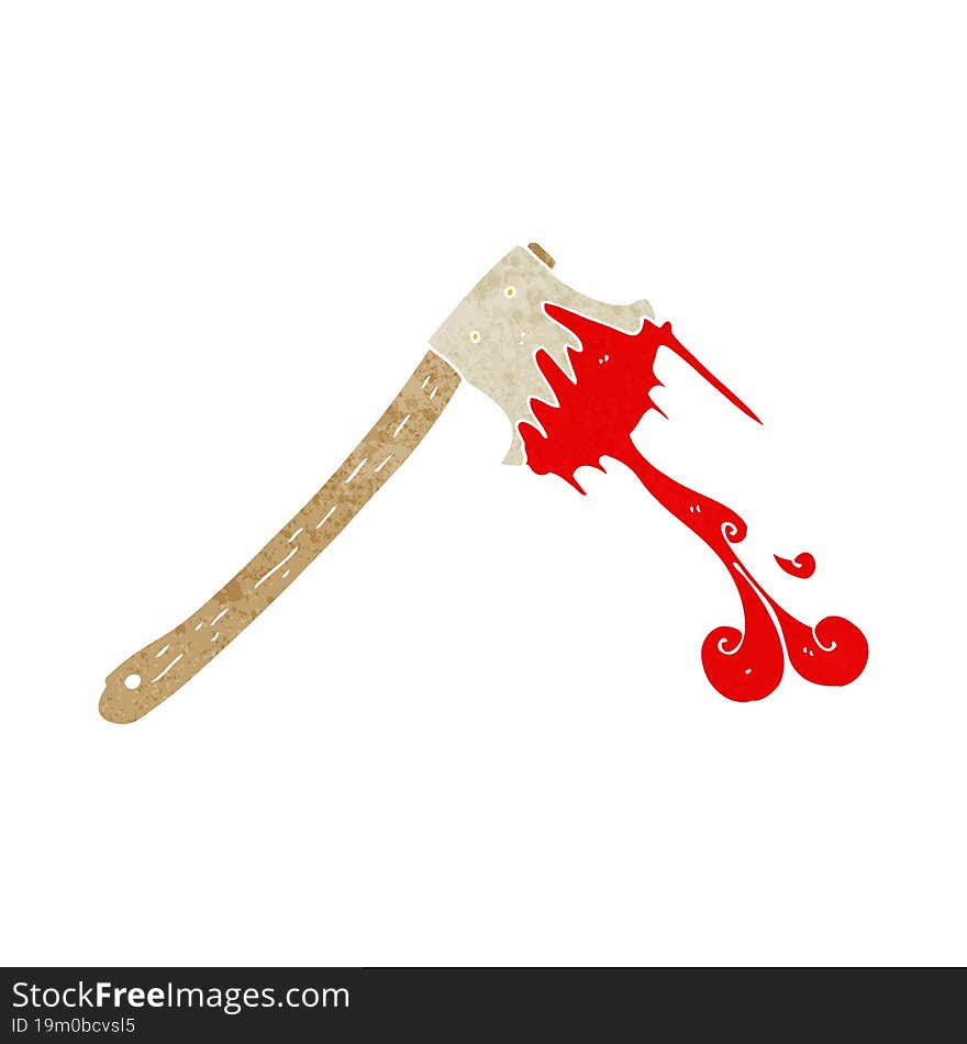 Cartoon Bloody Axe