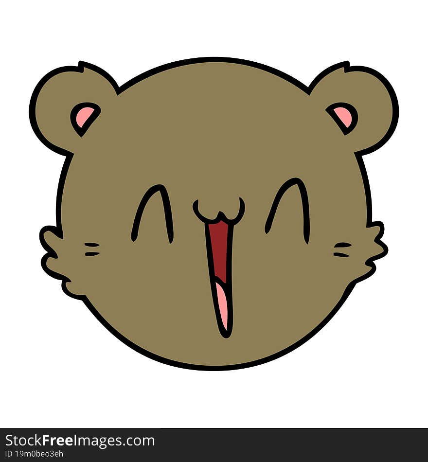 cute cartoon teddy bear face. cute cartoon teddy bear face