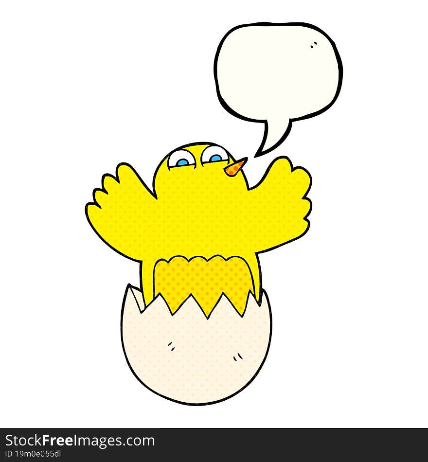 comic book speech bubble cartoon hatching egg