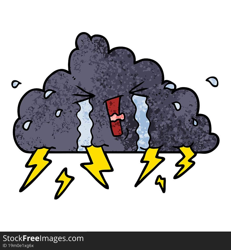 cartoon thundercloud. cartoon thundercloud