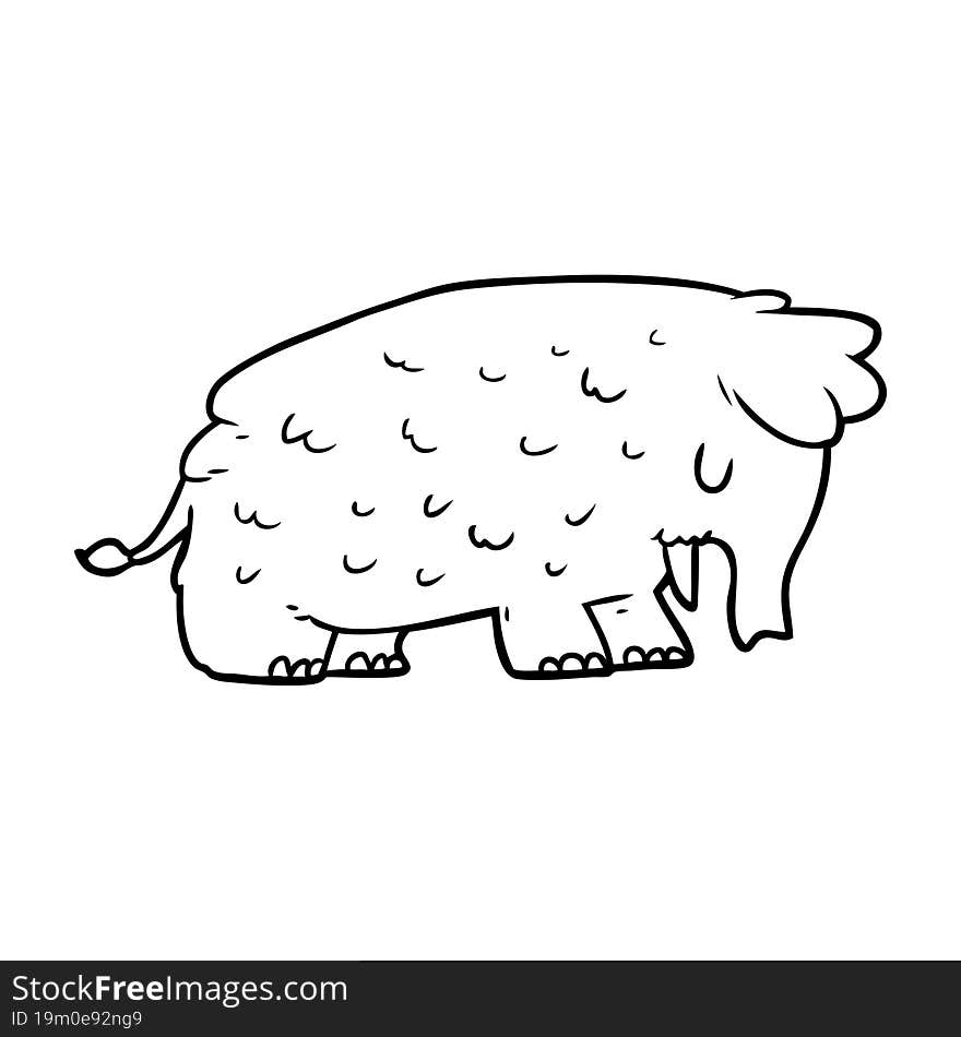 cartoon mammoth. cartoon mammoth