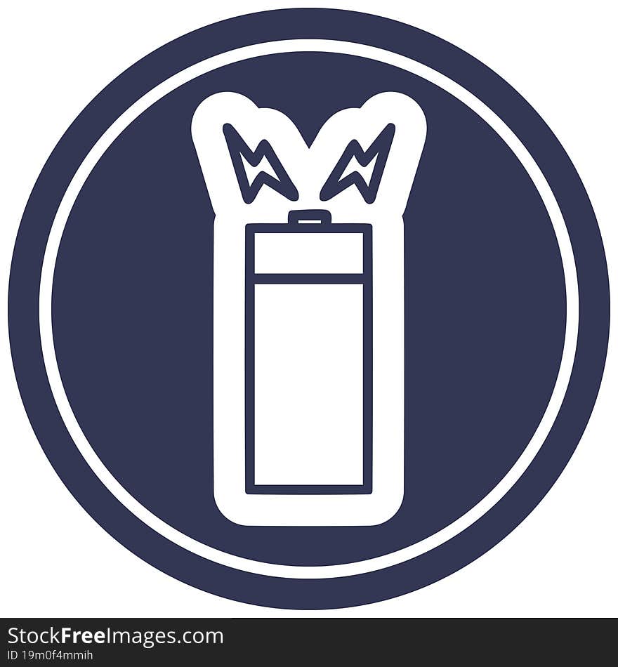 battery circular icon