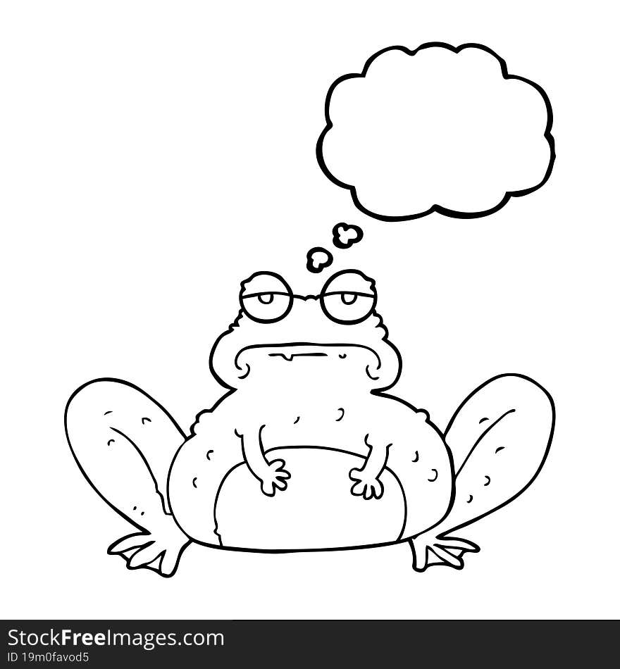 Thought Bubble Cartoon Frog