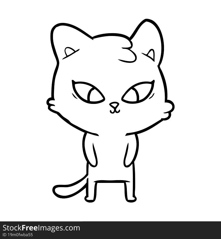 cute cartoon cat. cute cartoon cat