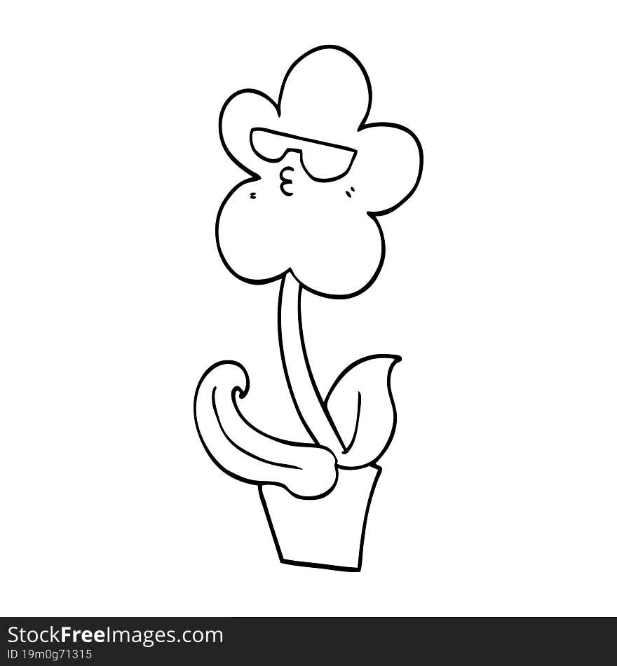 Cool Cartoon Flower