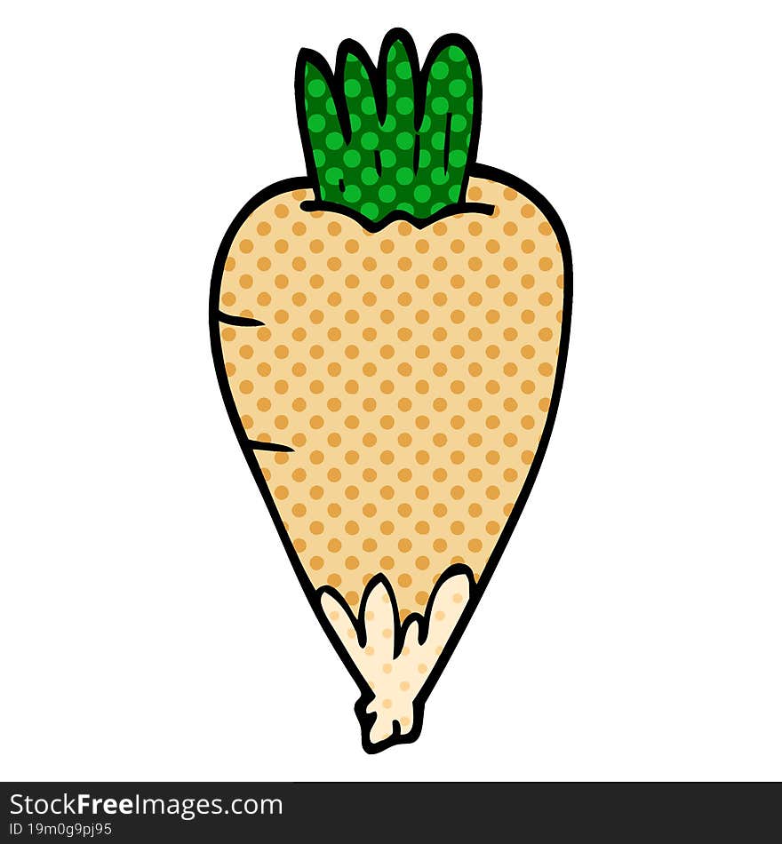 cartoon doodle root vegetable